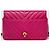 Timeless Bolsa retangular Chanel fúcsia em couro chevron com hardware dourado Fuschia - vista 13