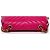 Timeless Bolsa retangular Chanel fúcsia em couro chevron com hardware dourado Fuschia - vista 20