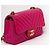 Timeless Bolsa retangular Chanel fúcsia em couro chevron com hardware dourado Fuschia - vista 5