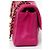 Timeless Bolsa retangular Chanel fúcsia em couro chevron com hardware dourado Fuschia - vista 7