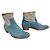 Zadig & Voltaire Teddy Stiefeletten Blau Wildleder und Stoff