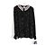 Saint Laurent Star Print Lace Collar Blouse Pre-Fall 2015 Black