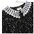 Saint Laurent Star Print Lace Collar Blouse Pre-Fall 2015 Black - view 2