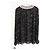 Saint Laurent Star Print Lace Collar Blouse Pre-Fall 2015 Black - view 3