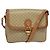 Céline Bolso de Hombro de Lona Macadam CELINE Beige Dorado Auth 124879