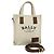 BALLY Crystalia XS Handtasche Canvas 2-Wege Weiß Gold Auth mr1384 Golden