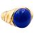 Autre Marque Anel de ouro amarelo com cabochão de lápis-lazúli. - vista 2