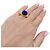Autre Marque Anel de ouro amarelo com cabochão de lápis-lazúli. - vista 4