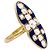 Autre Marque 'Marquise'-Ring aus Gelbgold, Diamanten, Emaille. - view 2