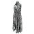 Vestido largo de seda plateada con cuello halter Céline Plata