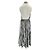 Vestido largo de seda plateada con cuello halter Céline Plata - vista 2