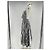 Vestido largo de seda plateada con cuello halter Céline Plata - vista 4
