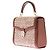 Aspinal Of London Borsa "Midi Mayfair" in rafia e pelle cammello - vista 3