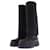 Autre Marque Bottes en cuir noir et tige néoprène Black Leather  ref.2288407