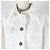 Chaqueta de mezclilla recortada con botones COCO de algodón Chanel con camelia en relieve Blanco - vista 2