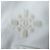 Chaqueta de mezclilla recortada con botones COCO de algodón Chanel con camelia en relieve Blanco - vista 7