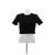 Autre Marque Crop top nero a maniche corte