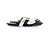 Autre Marque Mule "Medusa Strap" nere e bianche Nero - vista 2