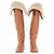 Céline Stivali in Pelle e Shearling Folco Marrone - vista 4