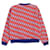 Strickpullover mit Diamant-Damier-Druck Louis Vuitton M Blau Orange - Ansicht 2