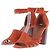 Michel Vivien Terrakotta-Absatzsandalen Orange