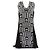 Prada ärmelloses Wollkleid schwarz weiß