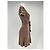 Vestido corto marrón de viscosa con cinturón Rouje Castaño - vista 3