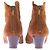 Autre Marque Botines de ante color camel Castaño - vista 5