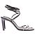 Nina Ricci Schwarze Leder High Heels mit Strass - Ansicht 2