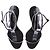 Nina Ricci Schwarze Leder High Heels mit Strass - Ansicht 6