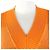 Céline Burberry Rayon V-Ausschnitt Mesh Tunika Kleid Orange S - Ansicht 4