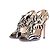 Jimmy Choo Absatzsandalen mit Zebramuster Schwarz