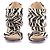 Jimmy Choo Absatzsandalen mit Zebramuster Schwarz - Ansicht 4