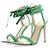 Gianvito Rossi Sandali con tacco in pelle verde iridescente
