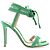 Gianvito Rossi Sandali con tacco in pelle verde iridescente - vista 2