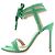 Gianvito Rossi Sandali con tacco in pelle verde iridescente - vista 3