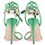 Gianvito Rossi Sandali con tacco in pelle verde iridescente - vista 5