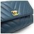 Chanel Coco Handle Chevron Leder 2-Wege Tasche Blau - Ansicht 5