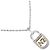 Autre Marque Collana in argento con logo Nina Ricci