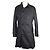 & Other Stories Polyester Shadow Stripe Trench Coat Black