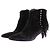 Saint Laurent Botines negros de ante con flecos