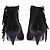 Saint Laurent Botines negros de ante con flecos - vista 5