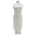 Vestido skater blanco sin mangas Alaïa