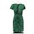 Vestido midi de seda verde con mangas cortas Prada - vista 2