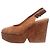 Robert Clergerie Kamelvelours Wedges Longan - Größe EU 38