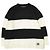 & Other Stories WHITELAND Border Rundhals-Strickpullover Schwarz