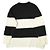 & Other Stories WHITELAND Border Rundhals-Strickpullover Schwarz - Ansicht 2