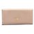 Cartera larga de cuero Saffiano Prada Beige