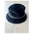 Sombrero Hermès de Terciopelo Negro y Banda de Cuero  - vista 2
