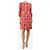 Miu Miu Vestido mini estampado floral rojo - talla UK 8 Roja